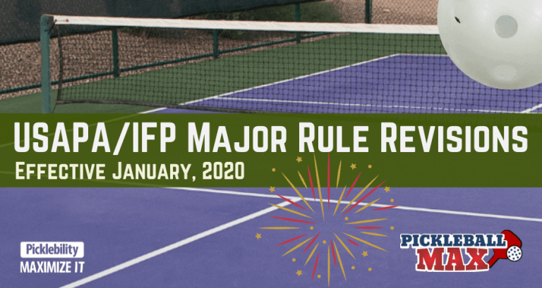 Pickleball Rules — 2020 Changes