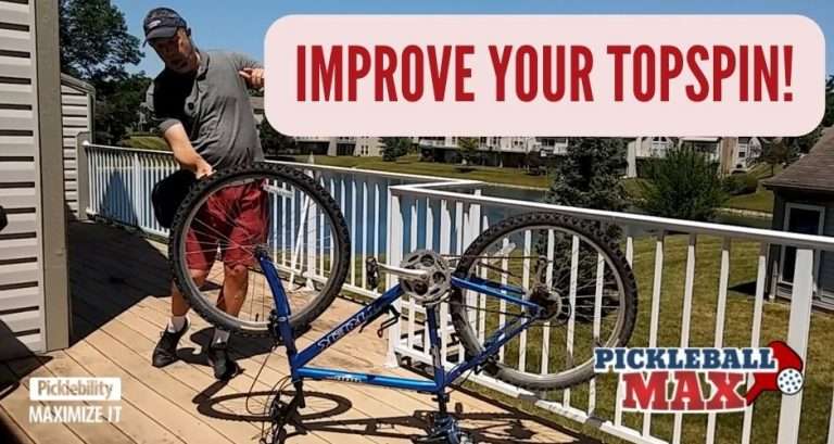 Improve Pickleball Topsin with Bicycle Wheel