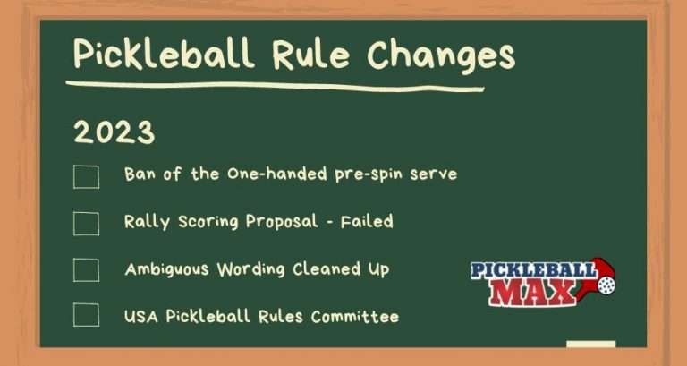 2023 Pickleball Rule Changes
