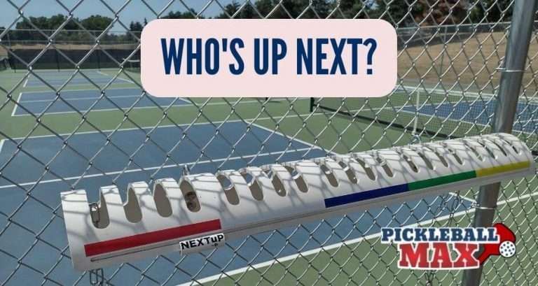 Pickleball Player Rotation Paddle Rack