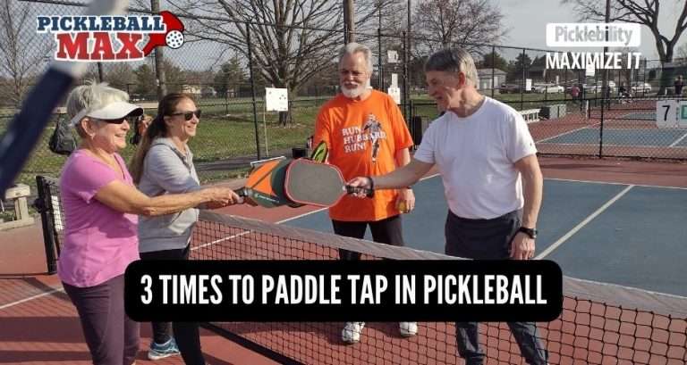 pickleball paddle tap