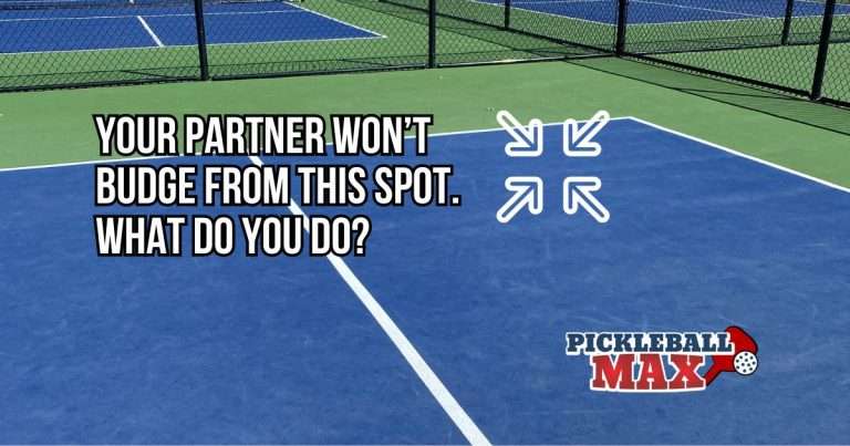 Your Partner Refuses to Join You at the Non-Volley Line During Open Play. What do you Do?