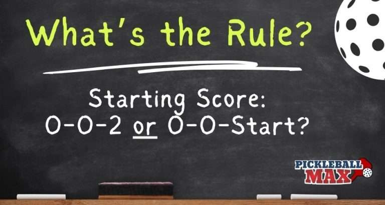 Starting Score in Pickleball